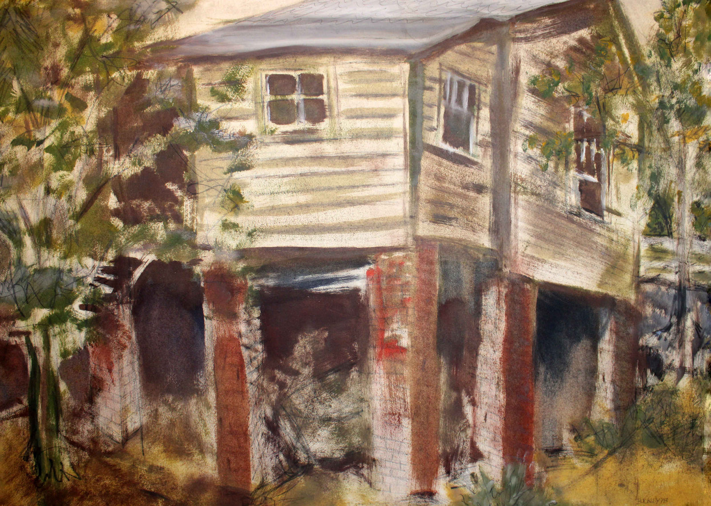 105 Hiawassee Ave. Athens GA Bead Board Shotgun Shack Fine Art Print