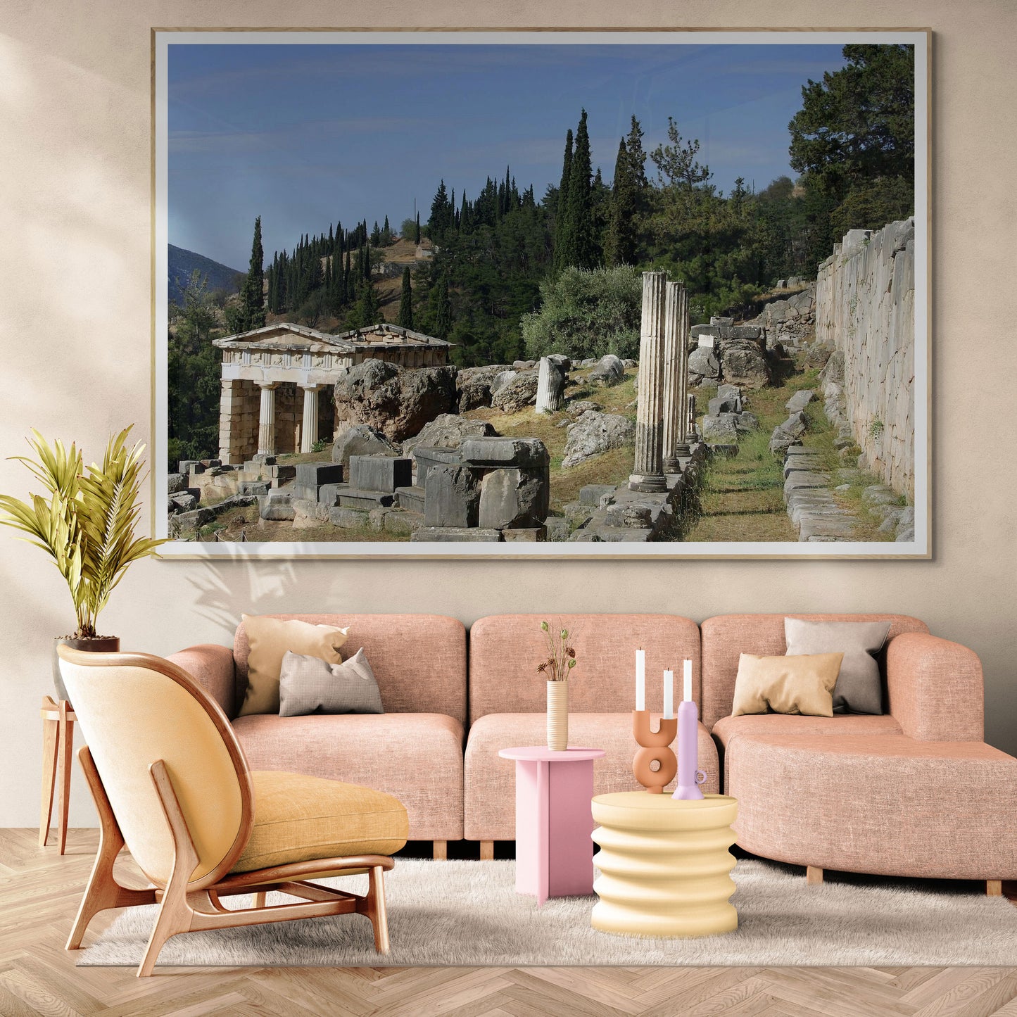 The Temple of Apollo Ruins At Delphi, Greece On The Adriadic Coast, Fine Art Print Of 2007 Photo by Ted Buckley