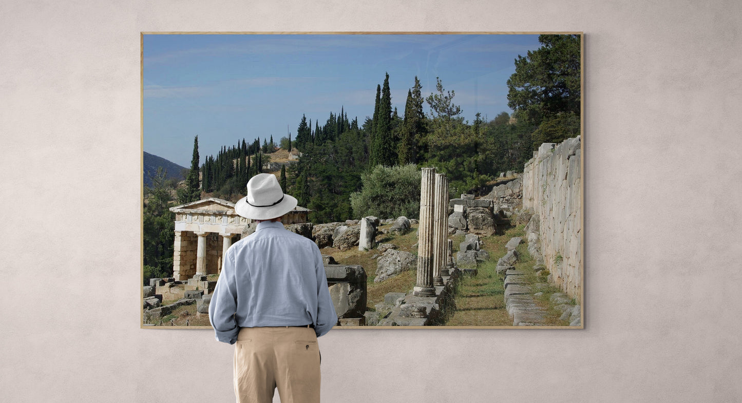 The Temple of Apollo Ruins At Delphi, Greece On The Adriadic Coast, Fine Art Print Of 2007 Photo by Ted Buckley