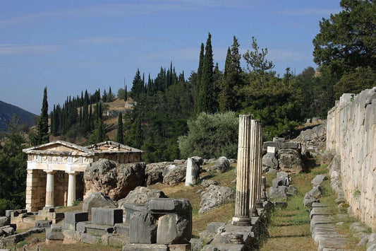 The Temple of Apollo Ruins At Delphi, Greece On The Adriadic Coast, Fine Art Print Of 2007 Photo by Ted Buckley